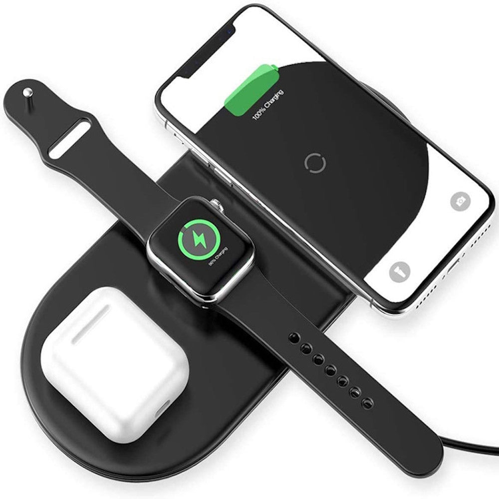 3 u 1 Bežični punjač za mobitel, slušalice i sat
