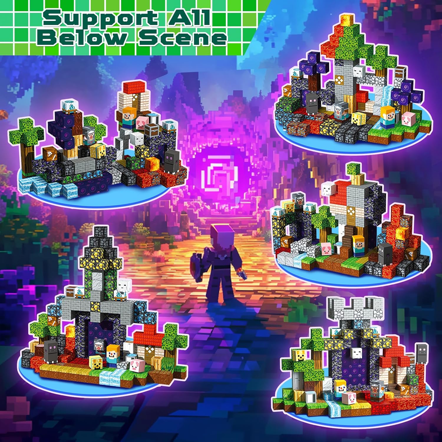 MAGNECRAFT Magnetic Blocks PORTAL – 200 kom građevne magnetne kocke STEM za djecu 3+
