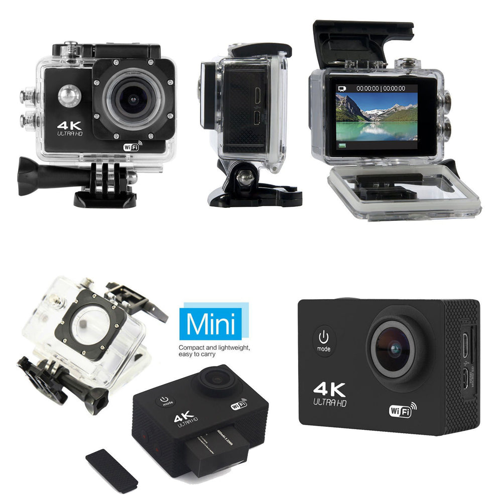 4K Ultra HD Akcijska Kamera, Vodootporna, WiFi