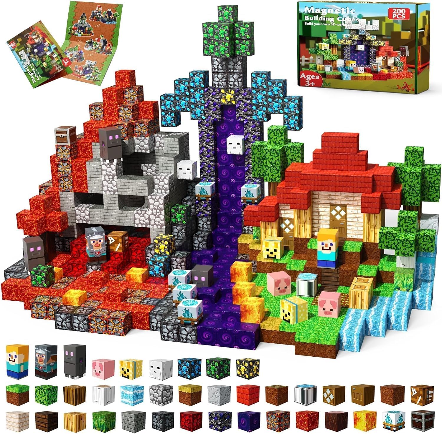 MAGNECRAFT Magnetic Blocks PORTAL – 200 kom građevne magnetne kocke STEM za djecu 3+