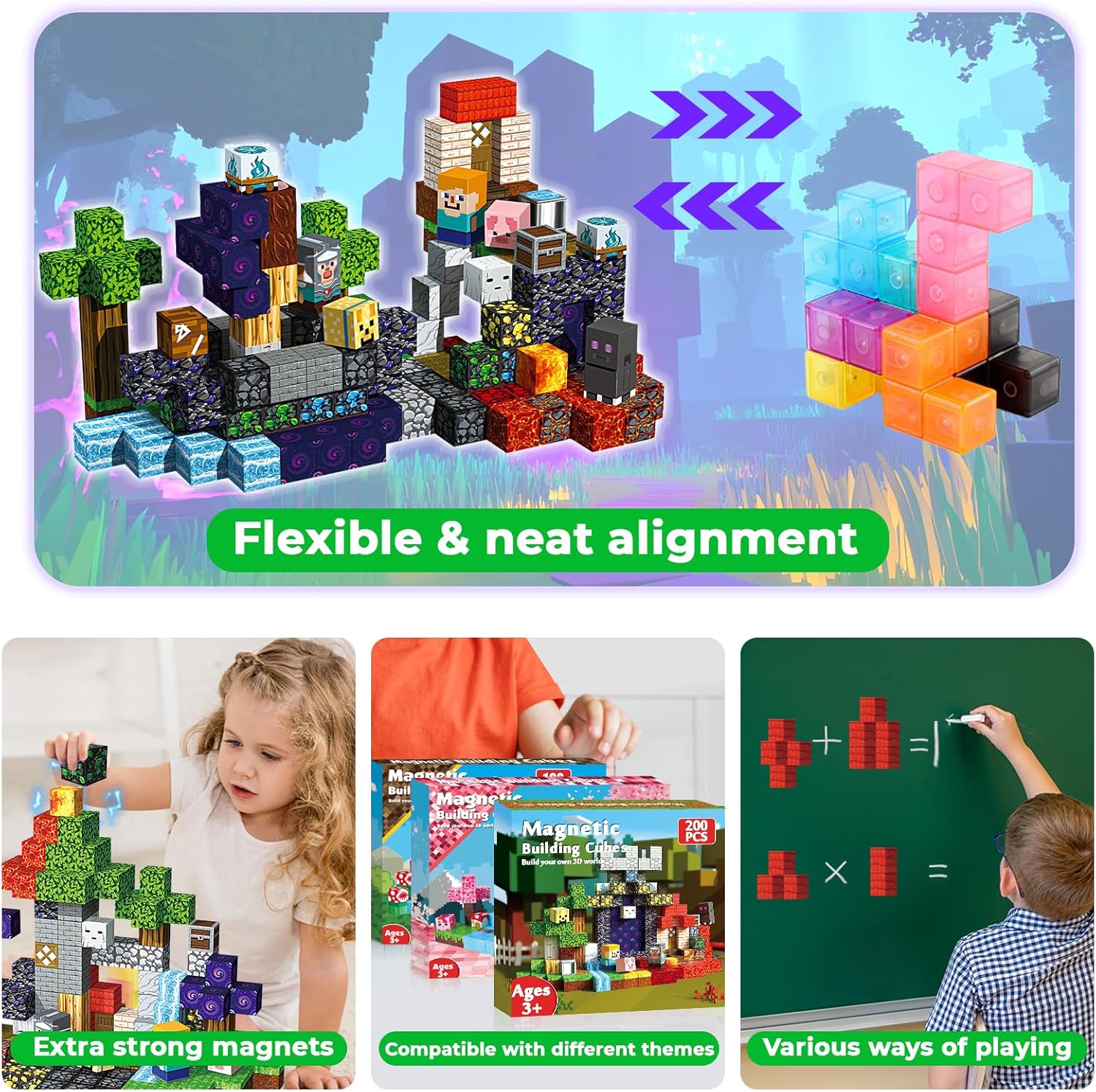 MAGNECRAFT Magnetic Blocks PORTAL – 200 kom građevne magnetne kocke STEM za djecu 3+